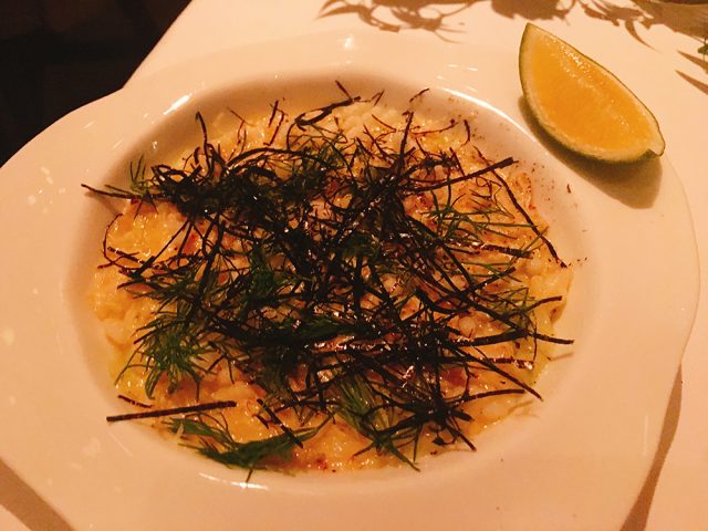 海苔焗蟹肉意式燴飯 Risotto, Crab Fondue and Nori